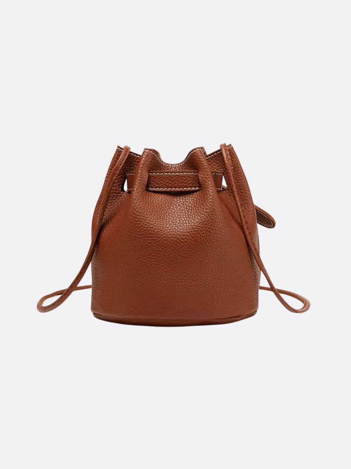 Small bucket bag with shoulder strap
