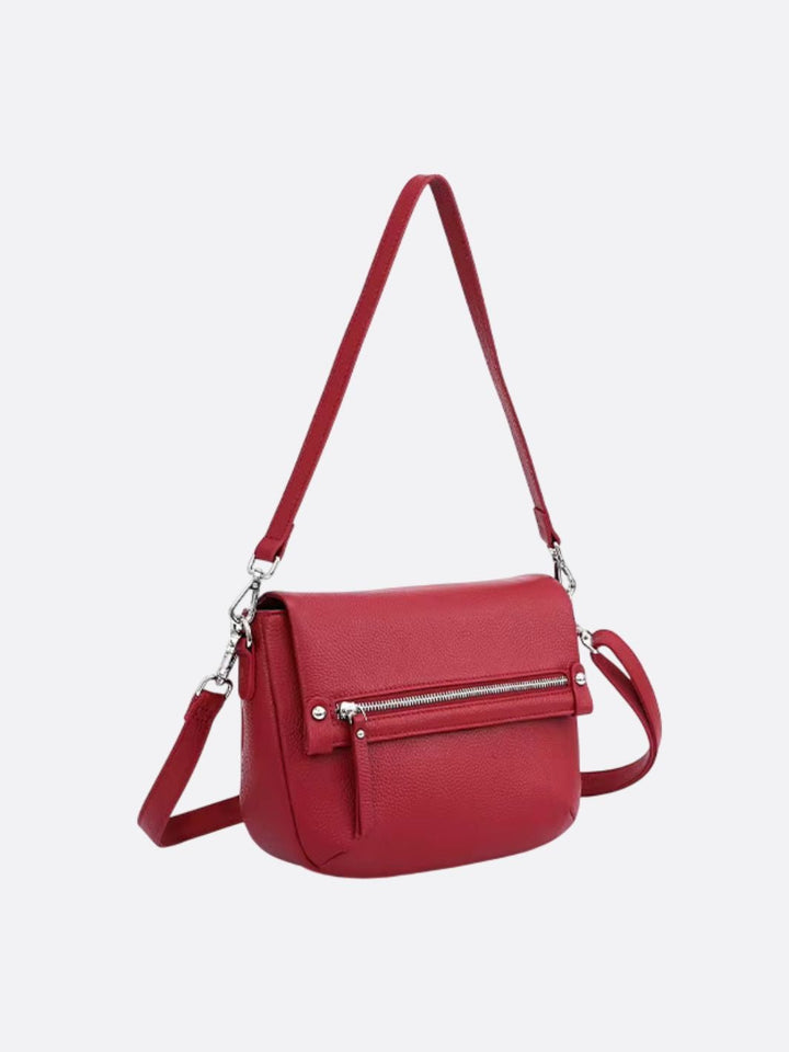 sac bandoulière cuir rouge