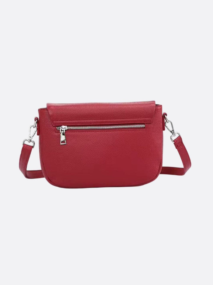 Rectangular leather shoulder bag